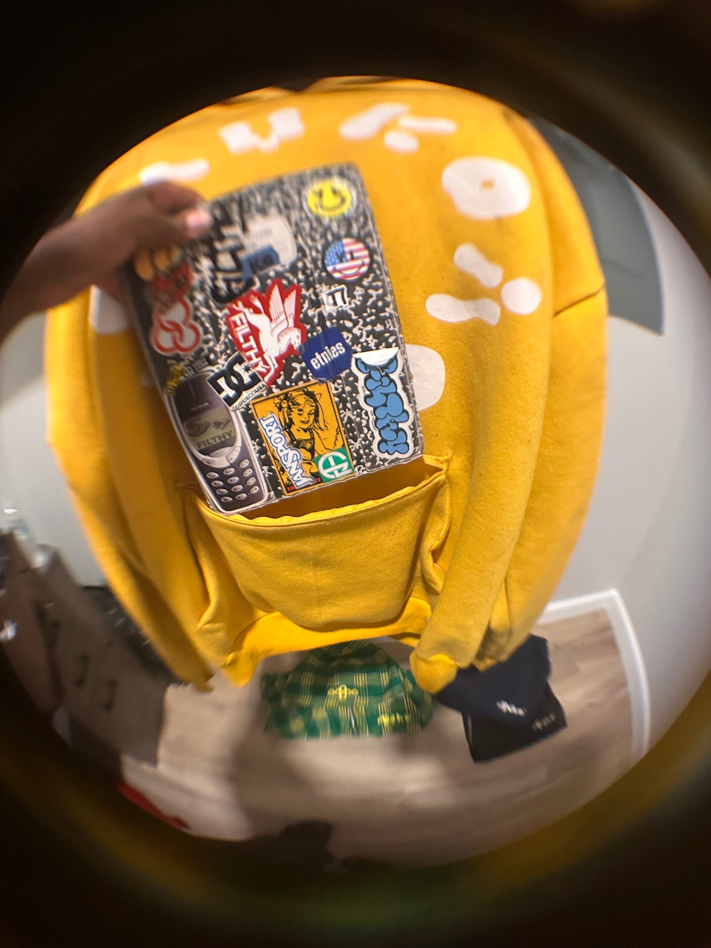 Primary Yellow Hidden Pocket  Pullover