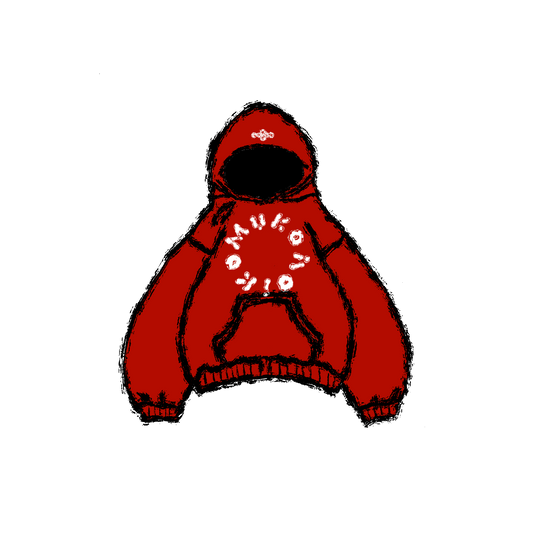 Primary Red Hidden Pocket  Pullover