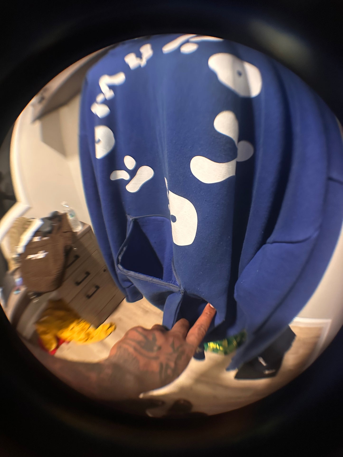 Primary Blue Hidden Pocket Pullover